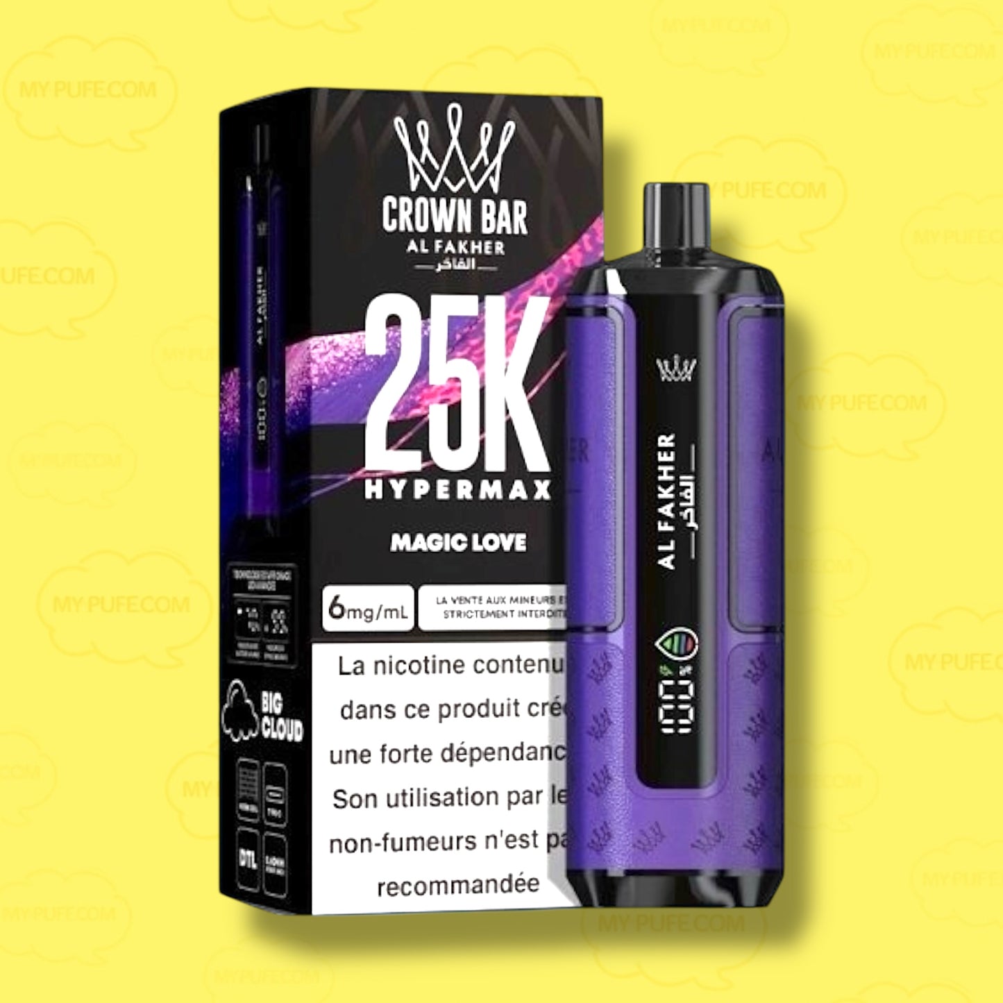 Puff AL FAKHER 25K CROWN BAR HYPER MAX