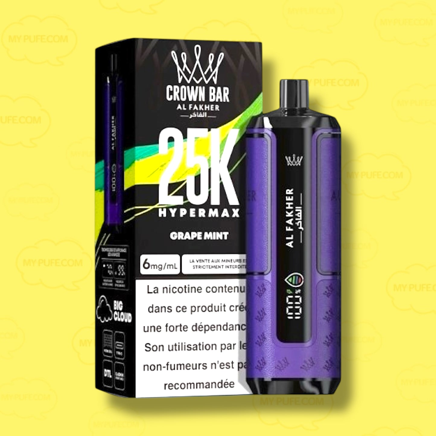 Puff AL FAKHER 25K CROWN BAR HYPER MAX