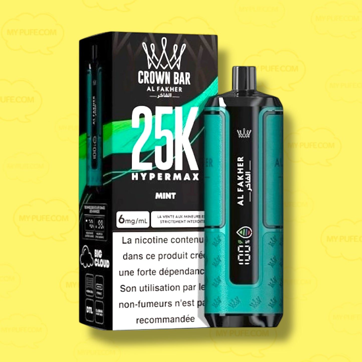 Puff AL FAKHER 25K CROWN BAR HYPER MAX