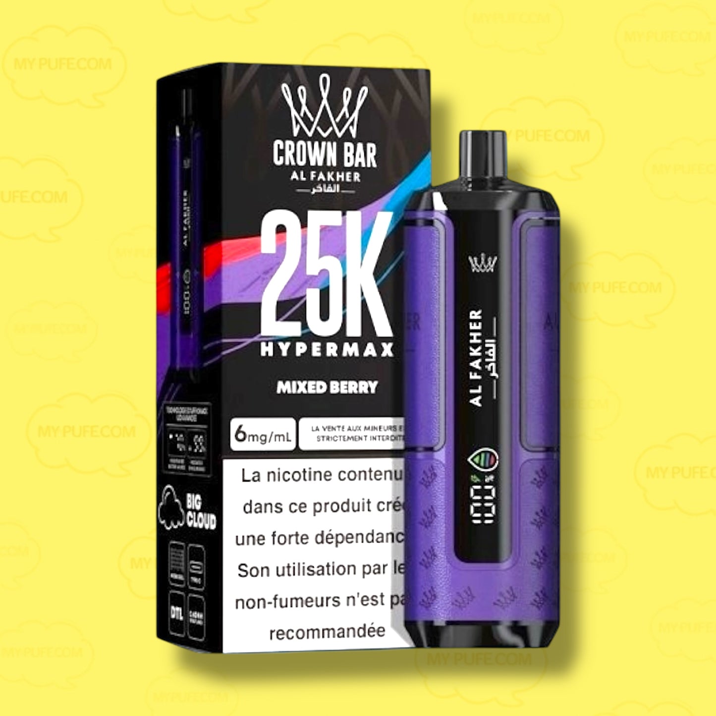 Puff AL FAKHER 25K CROWN BAR HYPER MAX